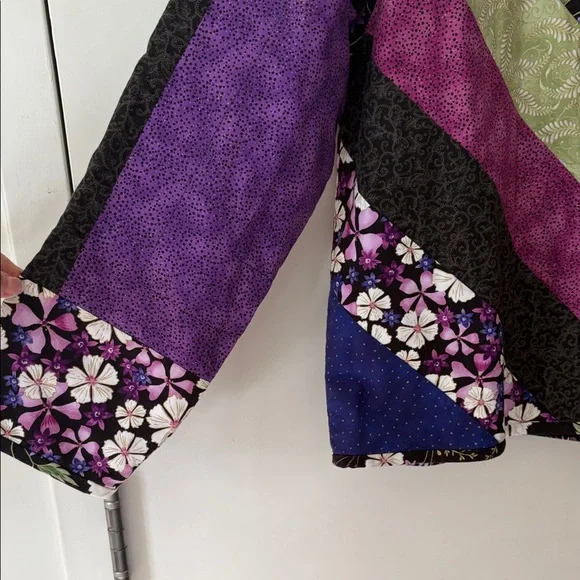 HOMEMADE | Quilted Patchwork Floral Open Jacket - Picture 5 of 16
